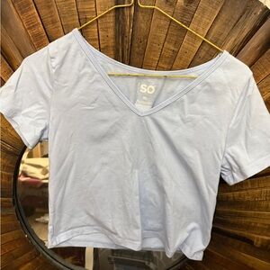 Kohl’s SO Baby Blue Short Sleeve Crop T-Shirt XL